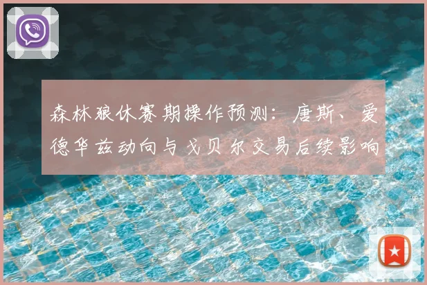 森林狼休赛期操作预测:唐斯、爱德华兹动向与戈贝尔交易后续影响解析